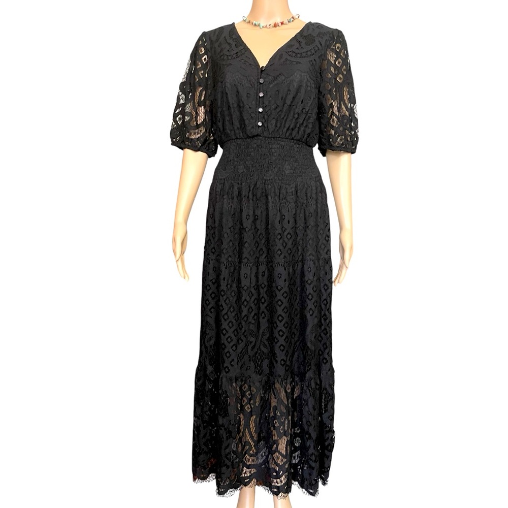 Elegant Black Lace Dress